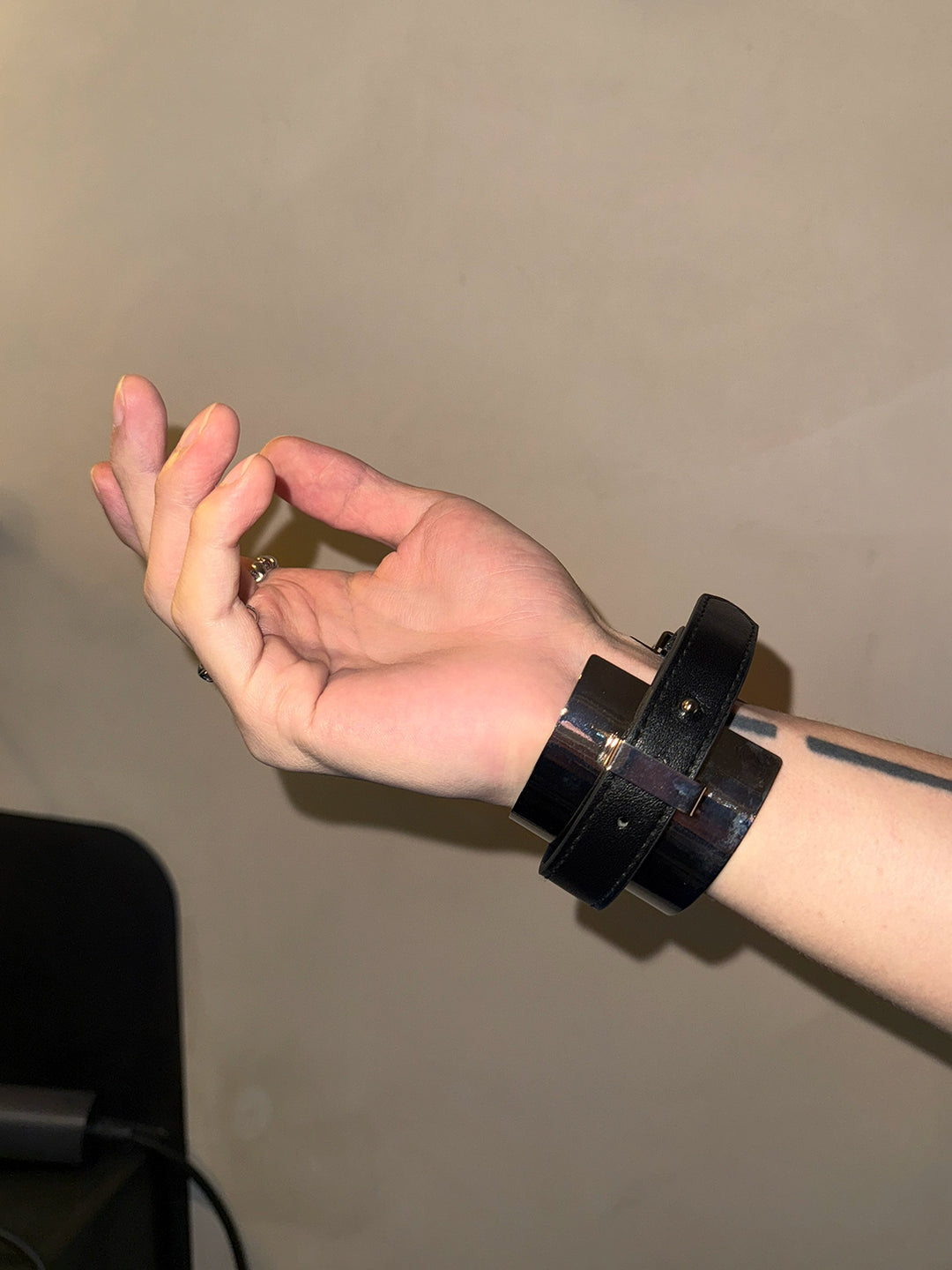 Metal Leather Minimalist Bracelet