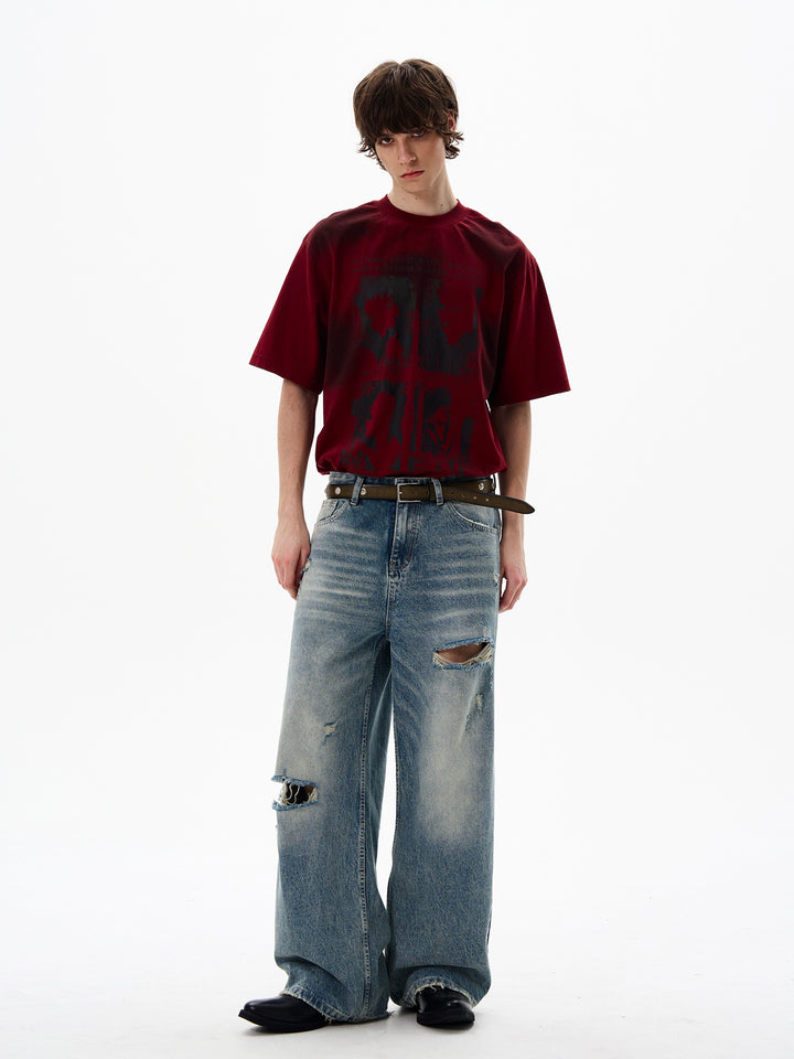 Graphic Print Short Sleeve Casual T-Shirt