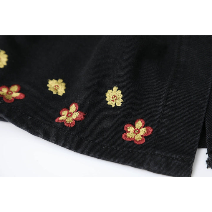 Embroidered Denim Midi Sundress