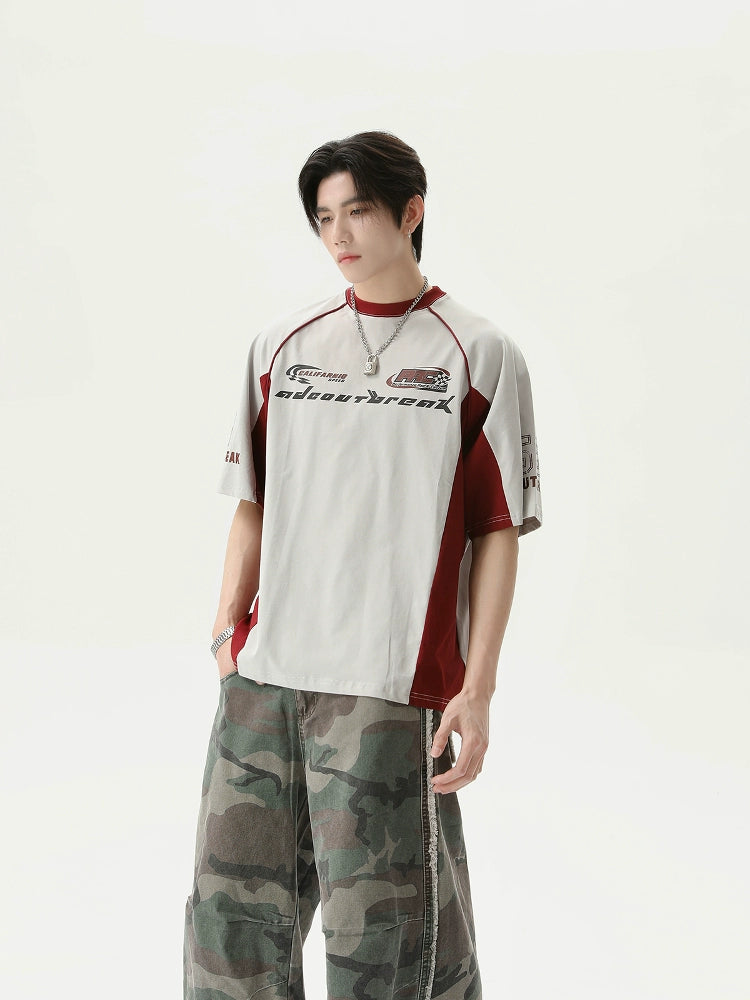 Letter Print Raglan Sleeve T-shirt