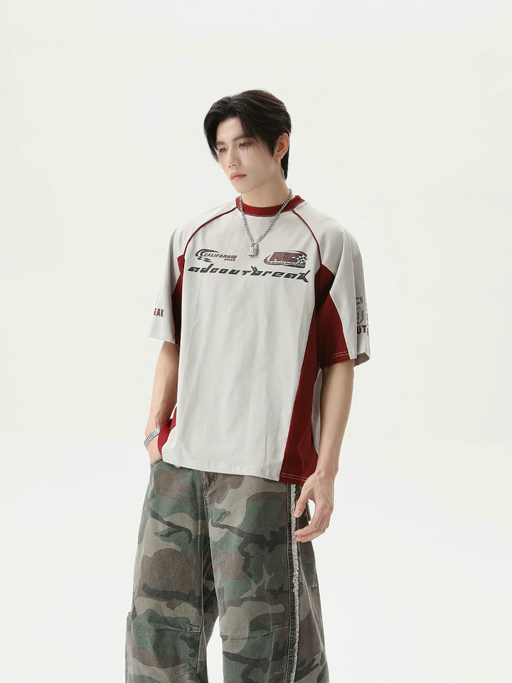 Letter Print Raglan Sleeve T-shirt