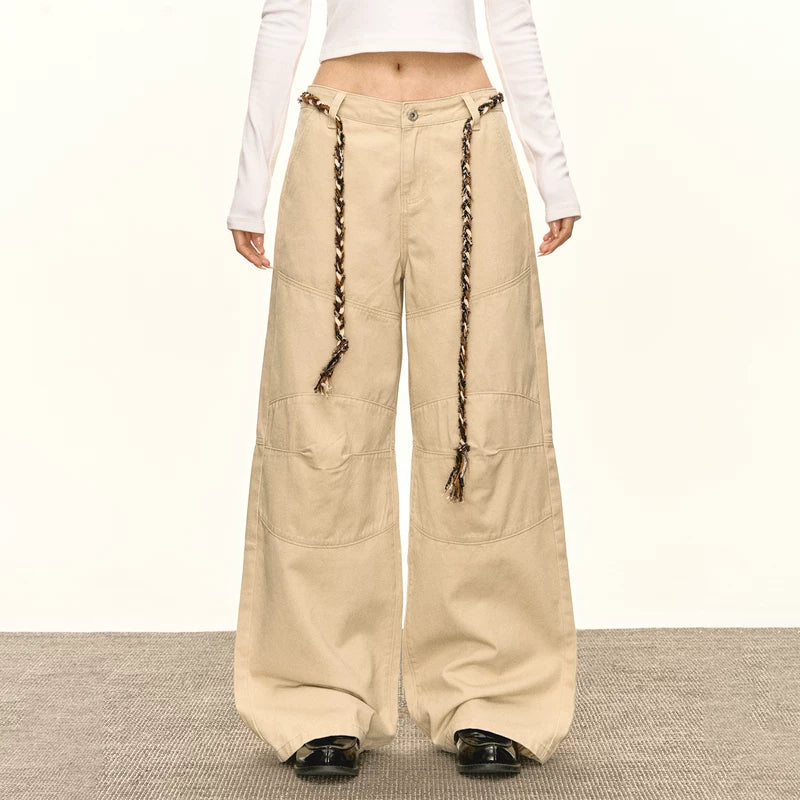 Wide Leg Casual Cargo Pants