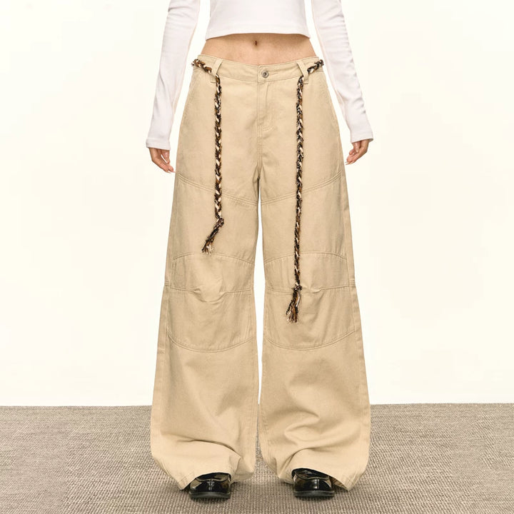 Wide Leg Casual Cargo Pants