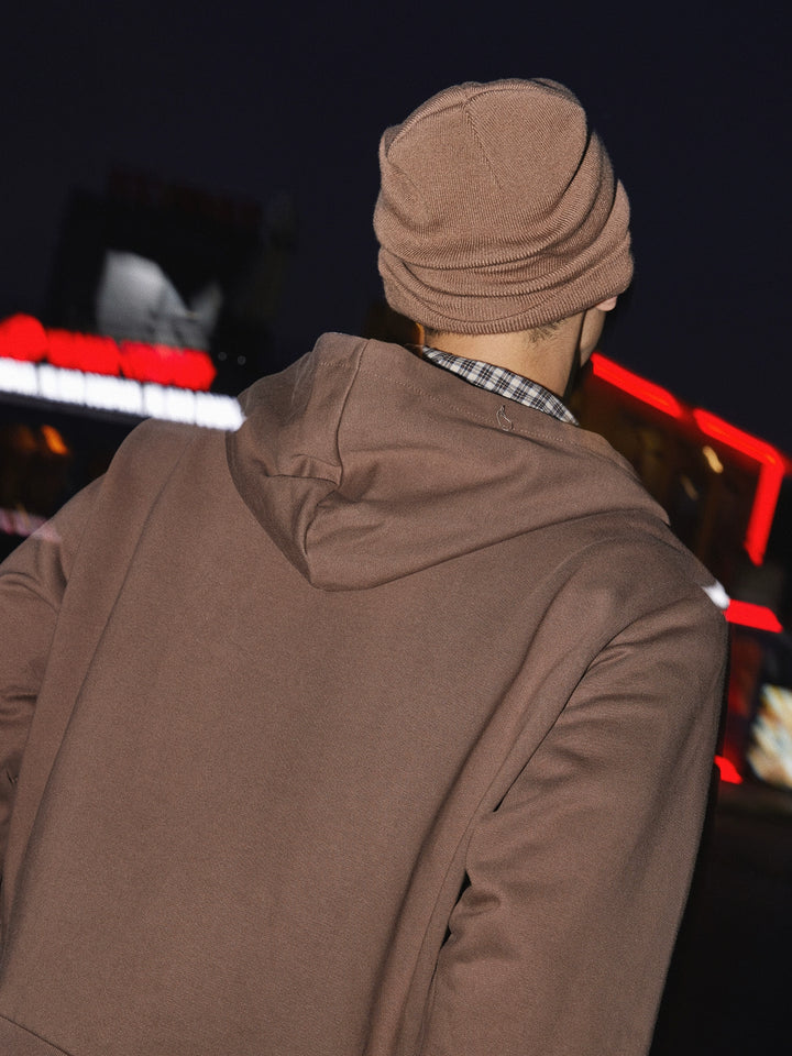 Conjunto de sudadera con capucha de dos piezas en capas 