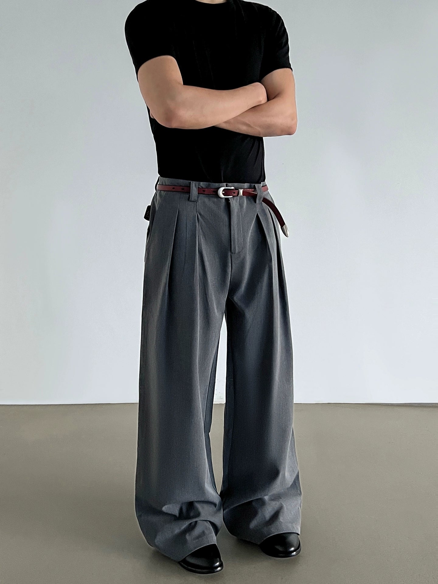 Wide-Leg A-Line Casual Pants