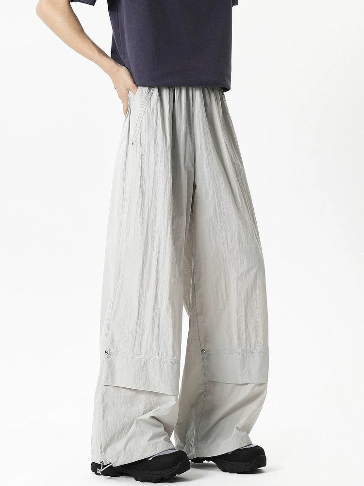 Quick-Drying Wide Leg Drawstring Pants