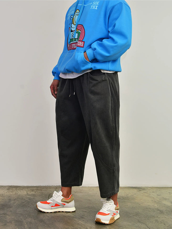 Tapered brede ben casual haremsbukser 
