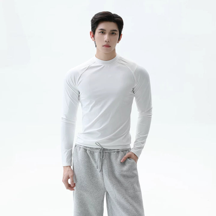 Slim Fit Crew Neck Long Sleeve Pullover