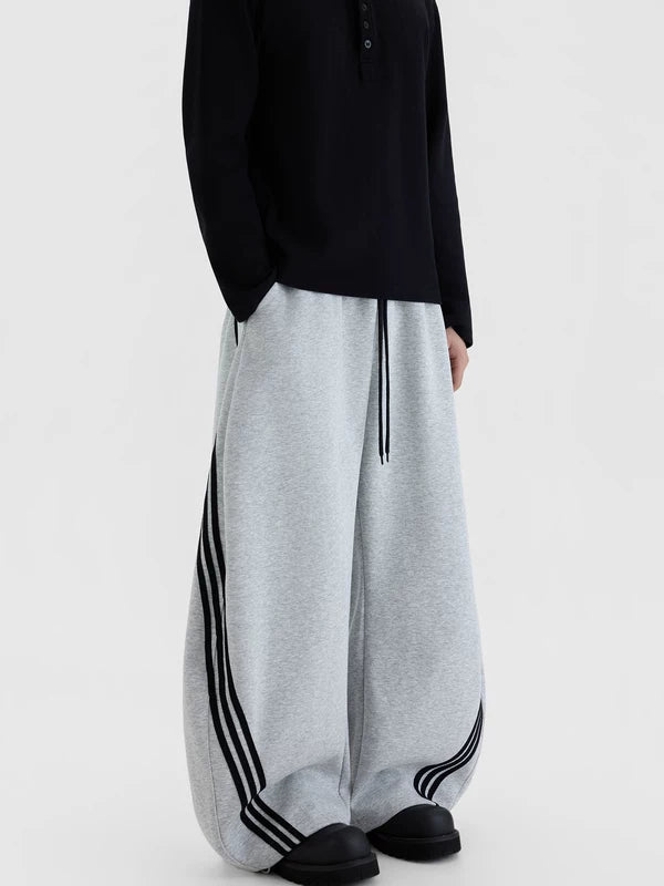 Fleecefoder randiga vida byxor 