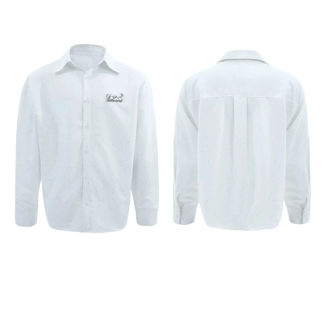 Metallic Detail Long-Sleeve Shirt