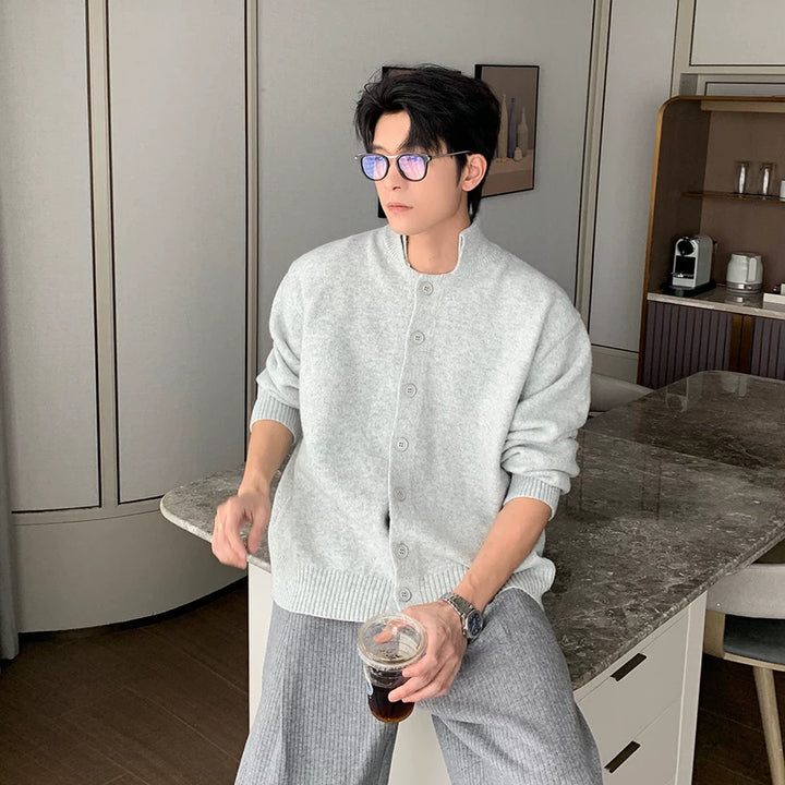 سترة كاردجان محبوكة بأزرار كبيرة الحجم 