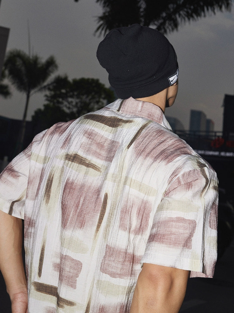Abstract Graffiti Print Short Sleeve Shirt