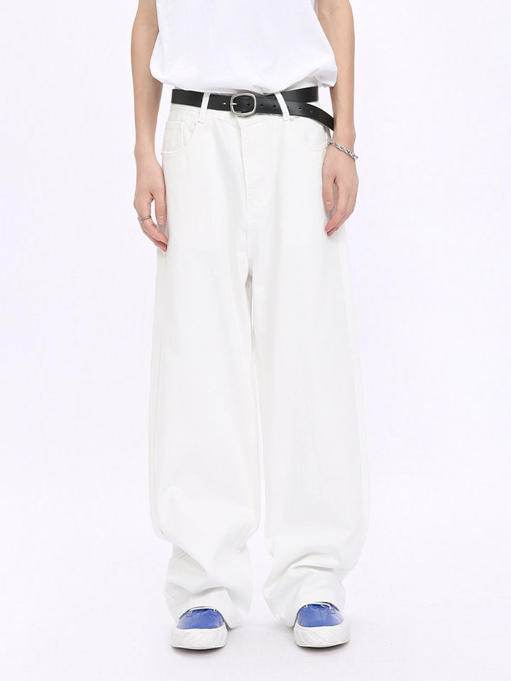 Lockere Mid-Waist Straight Fit Hose 