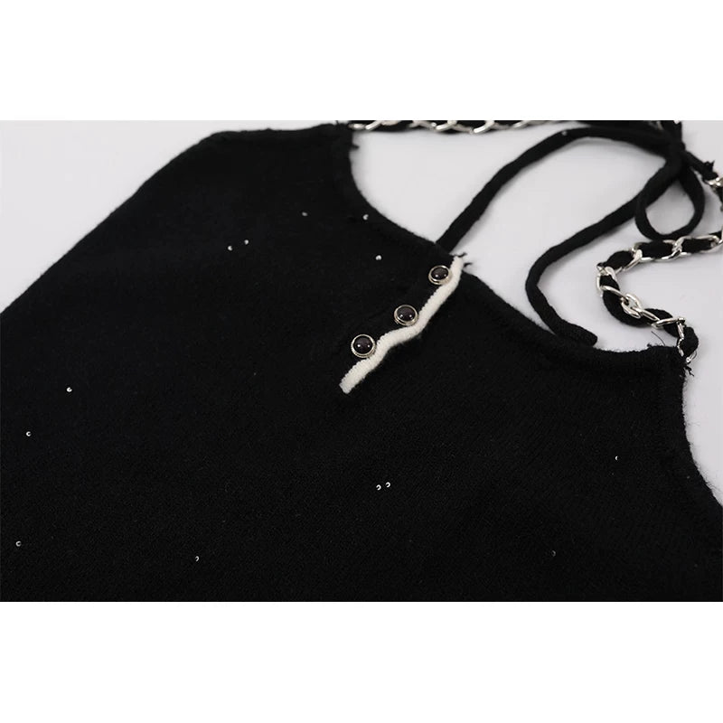 طقم سترة محبوكة وفستان قصير 