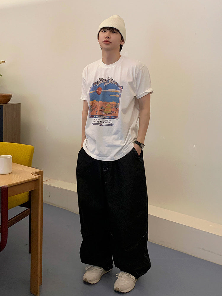 Loose Fit Printed Short-Sleeve T-Shirt