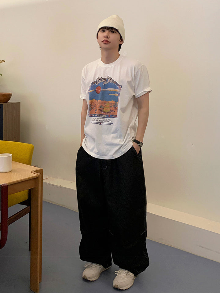 Loose Fit Printed Short-Sleeve T-Shirt