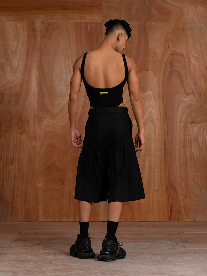 Rygfri kropsformende étstykke tanktop 