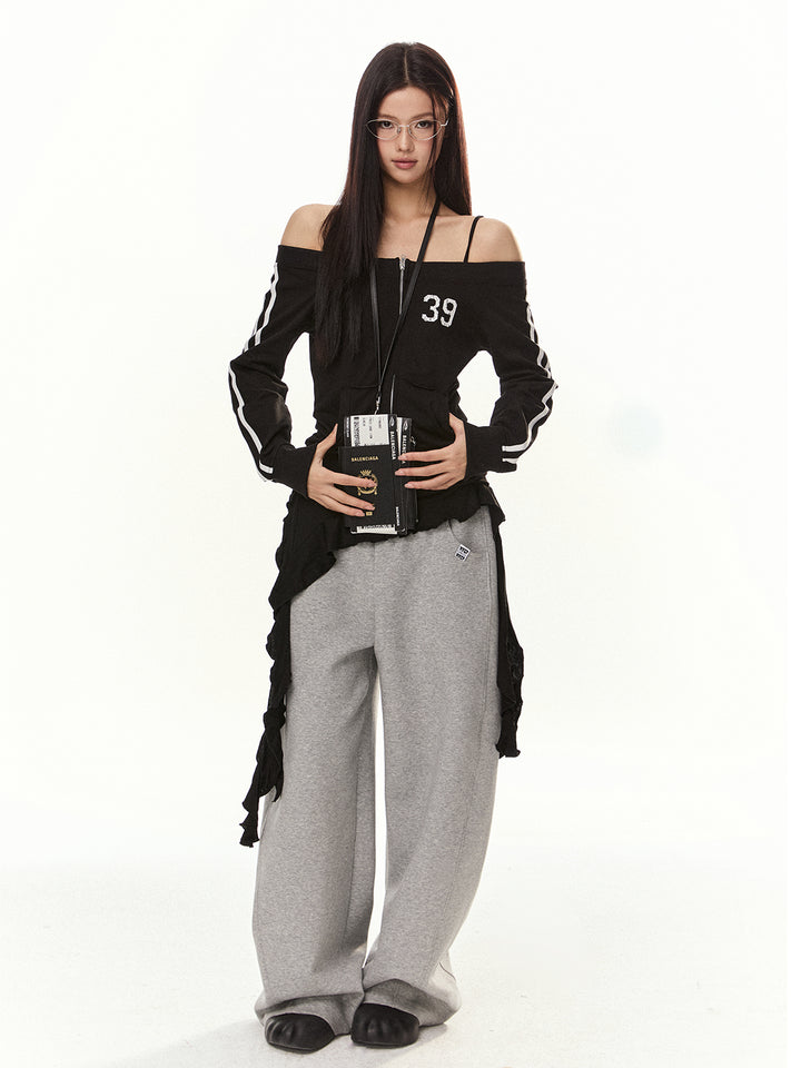 Retro Double Zipper Sports Cardigan Sweater