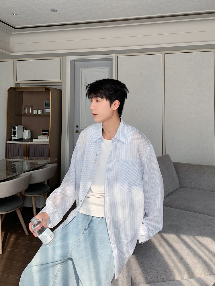 Lightweight Long-Sleeve Tencel Shirt
