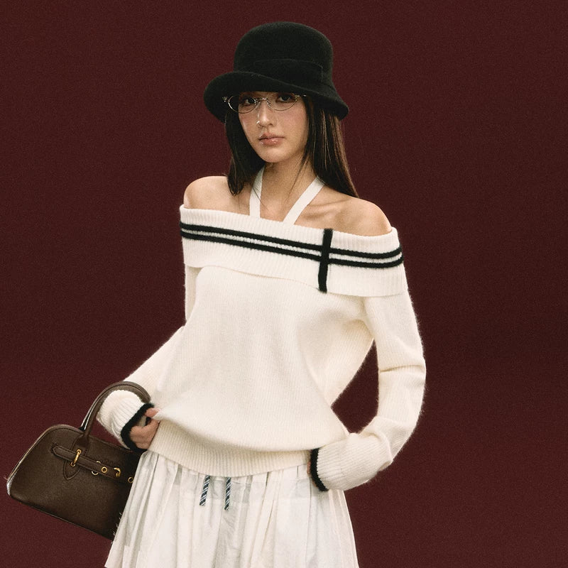 Svetr s odhalenými rameny 