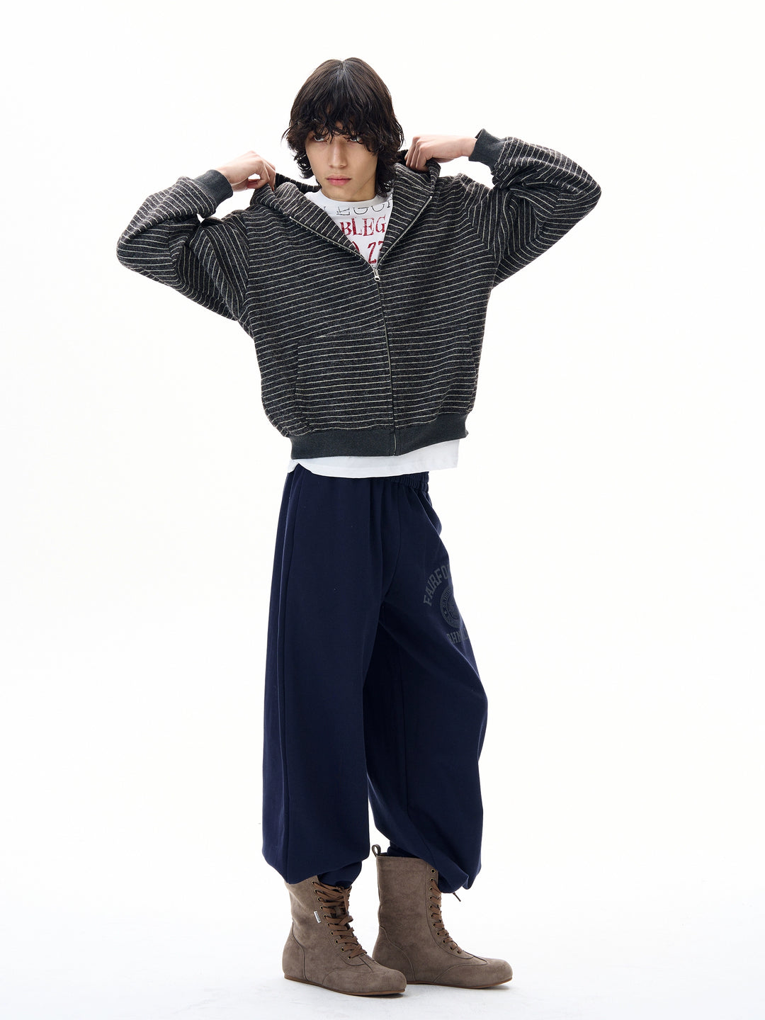 Retro Løs Passform Trykte Sweatpants 
