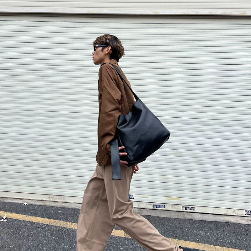 حقيبة كتف كبيرة بسعة جلد PU 