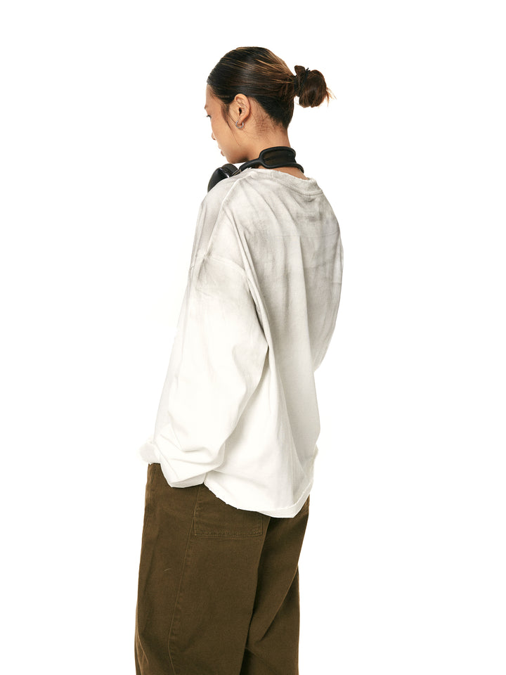 Long-Sleeved Round Neck Loose T-Shirt
