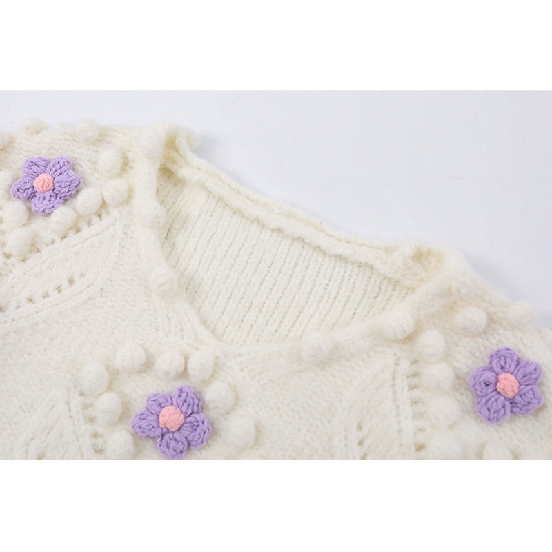 Flower Hollow Knit Sweater