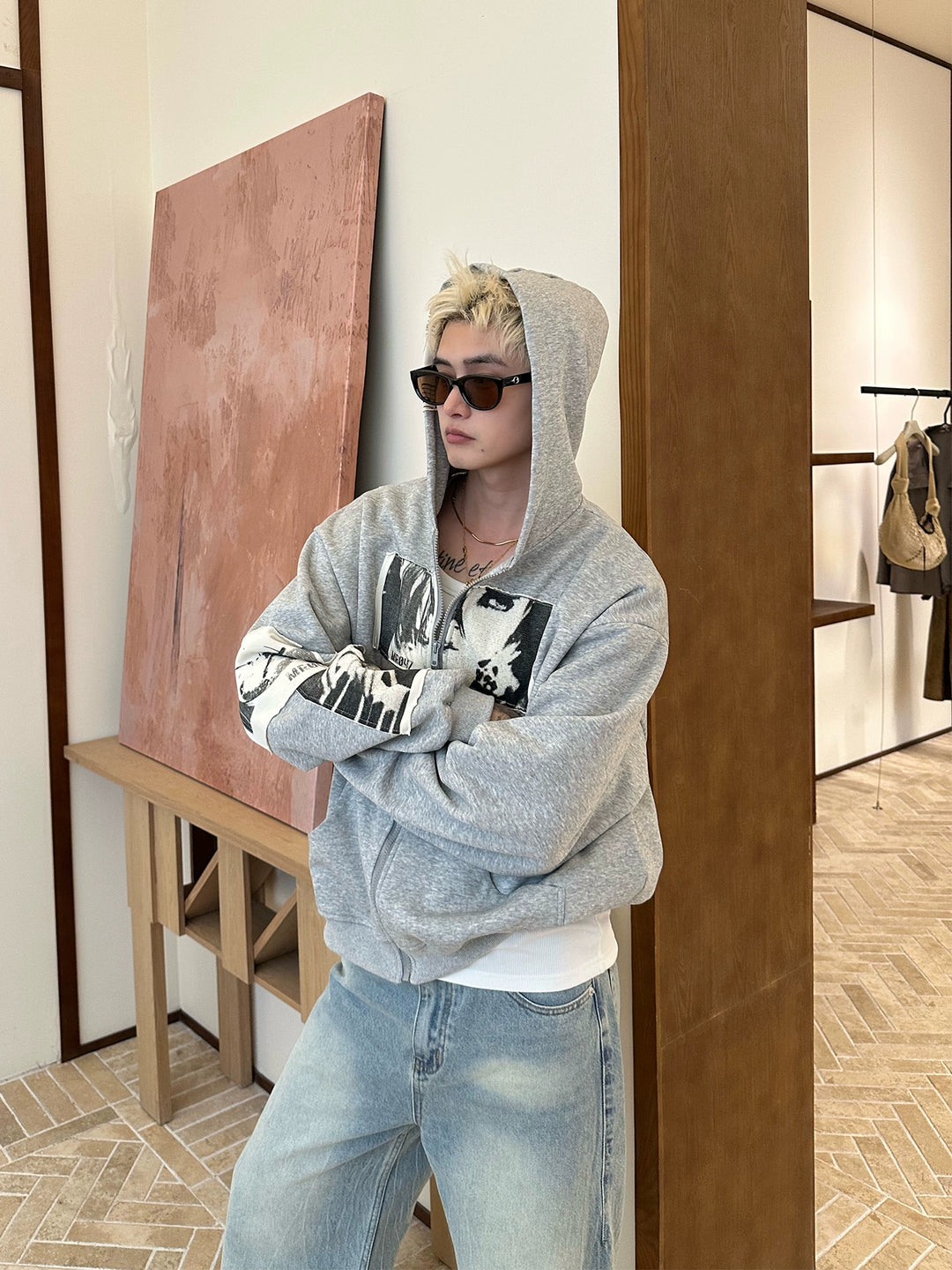 Loose Fit Hooded Sweatshirt