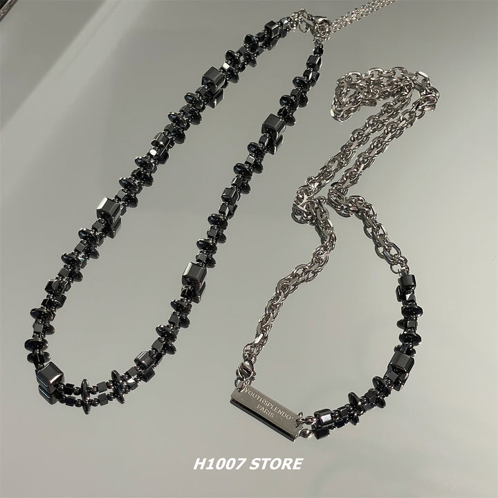 Titanium Steel Square Clavicle Necklace