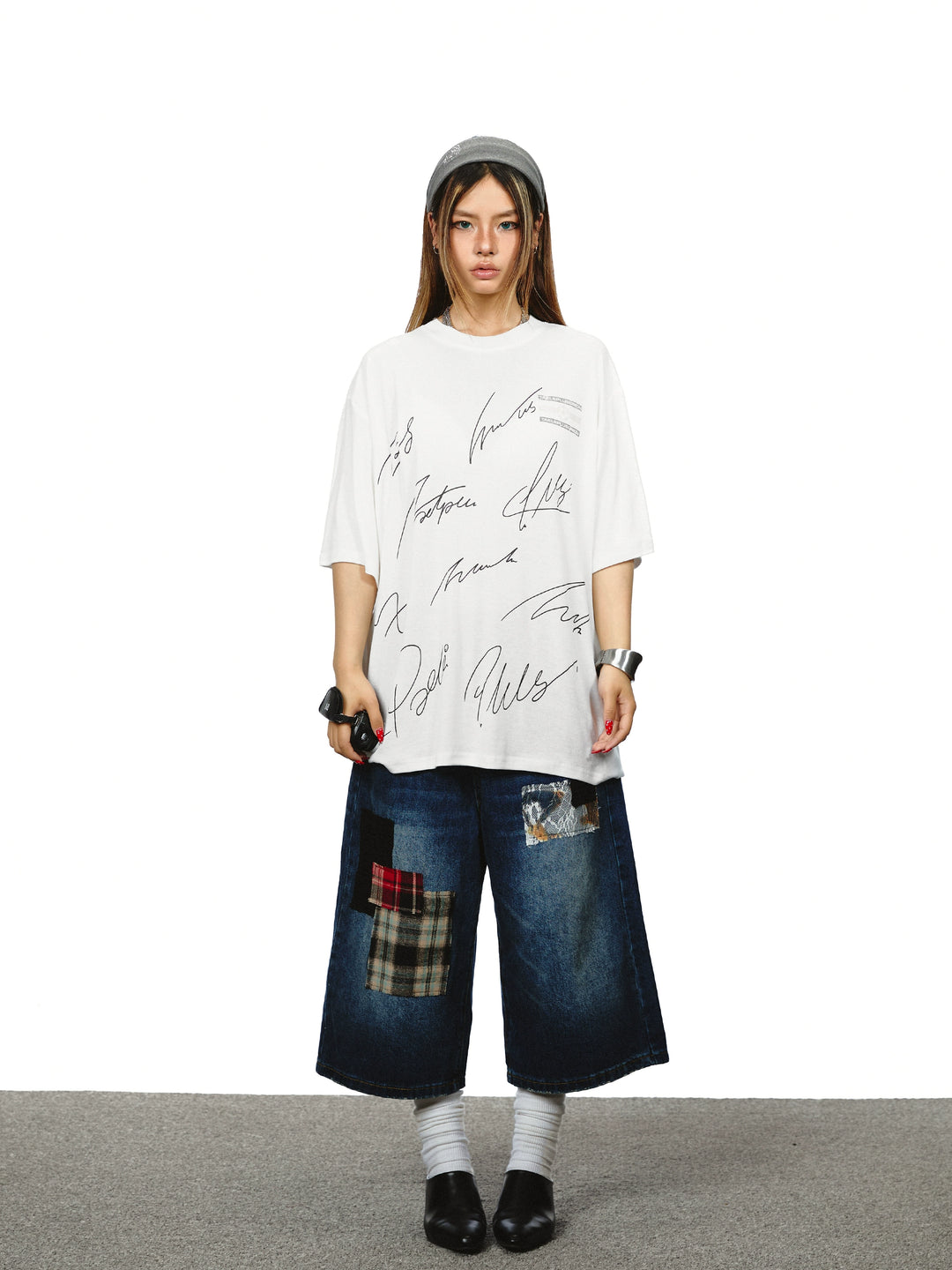 Graffiti Print Loose Fit Short Sleeve Shirt
