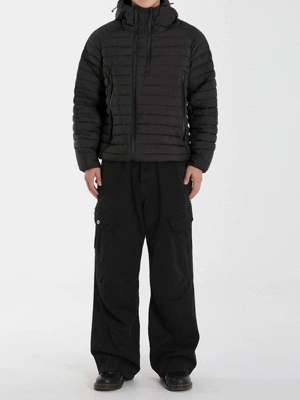 스트레이트 레그 겨울 카고 작업 바지 