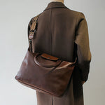 Large Capacity Leather Messenger Bag