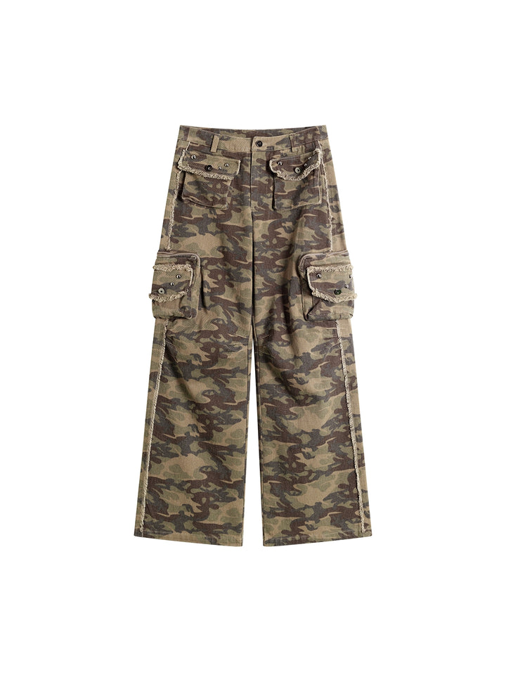 Tarnmuster Weite Cargo-Hosen 