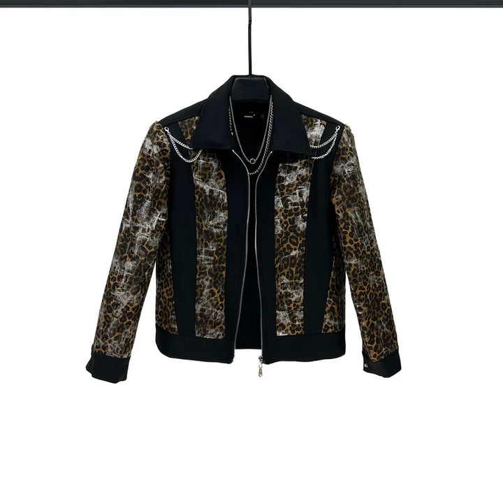 Sada sako a kalhoty s leopardím potiskem 