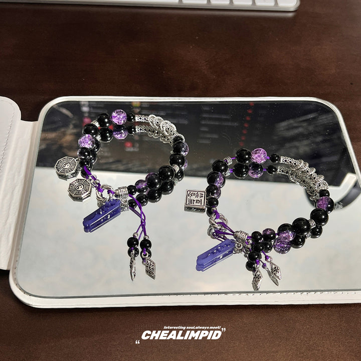 Beaded Chinese Style Charm Bracelet