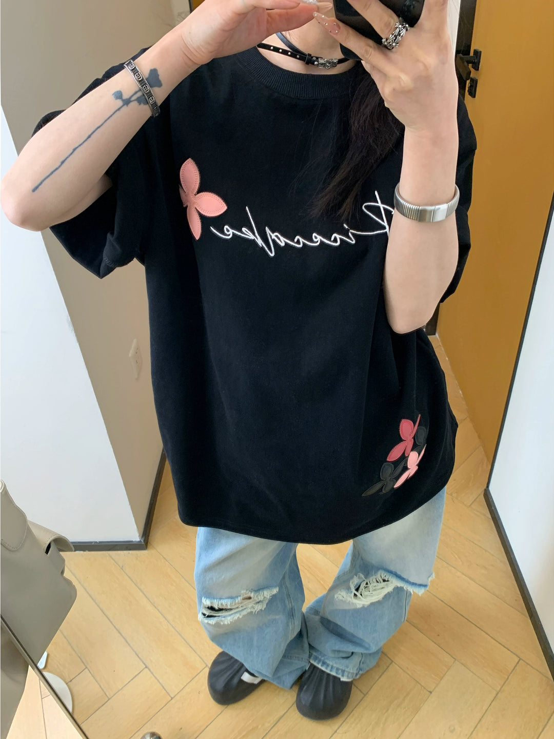 Embroidered Floral T-shirt