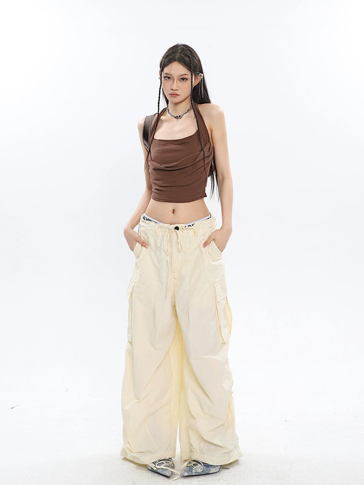 Pantalones de trabajo holgados con bolsillos 