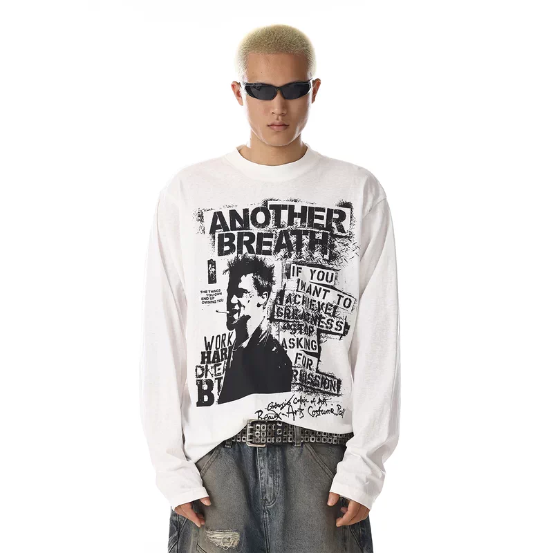 Portrait Graphic Long Sleeve Pullover