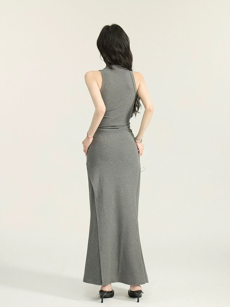 Ermeløs Slim Fit Maxi Vest Kjole 