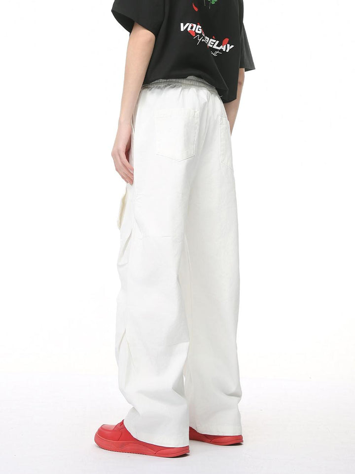 Elastische Taillen-Patchwork-Cargo-Hosen 