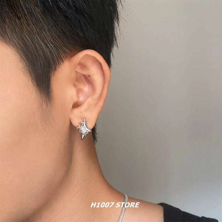 Star-Shaped Hip-Hop Stud Earrings