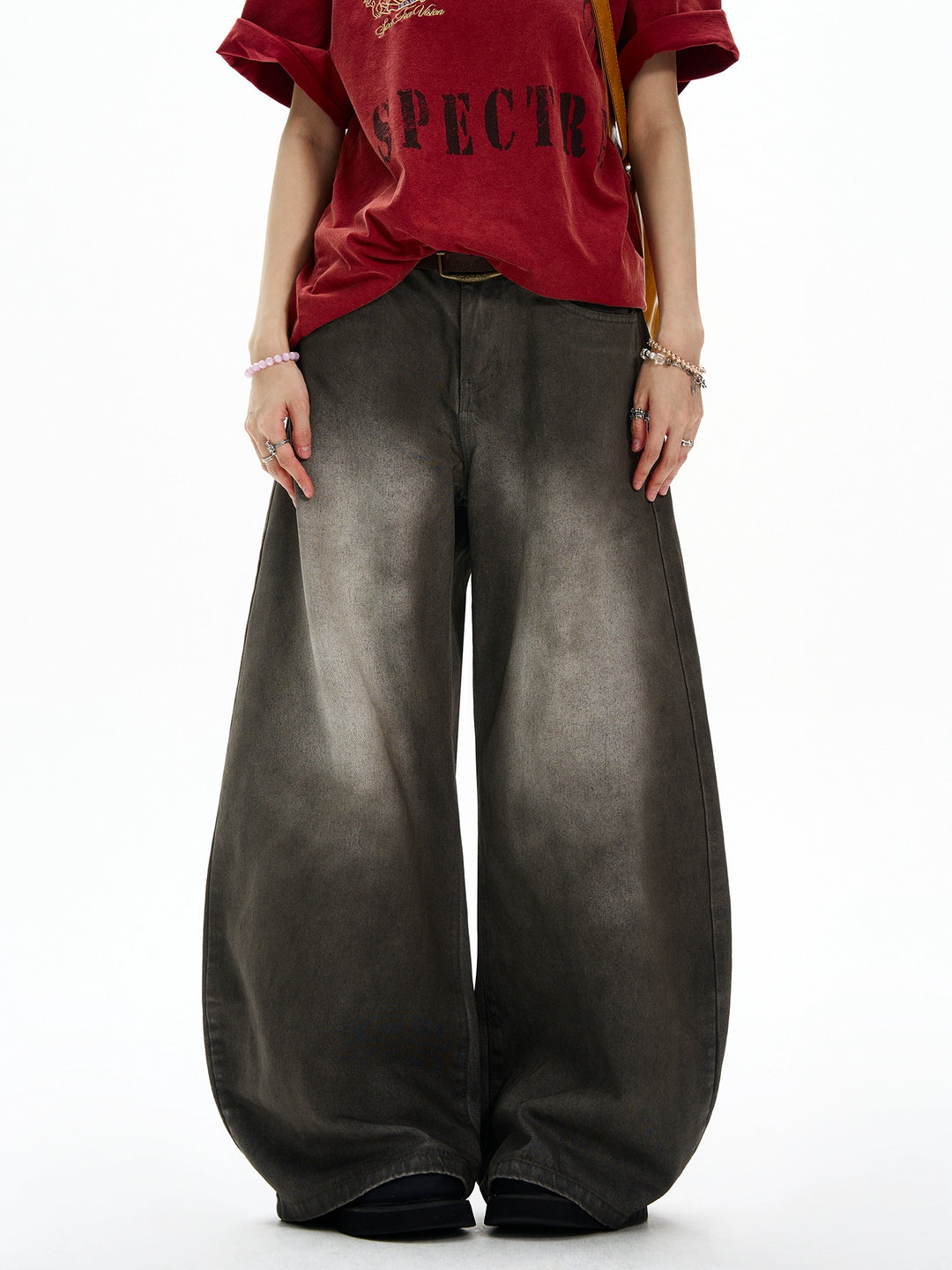 Baggy Distressed Wide Leg Pants