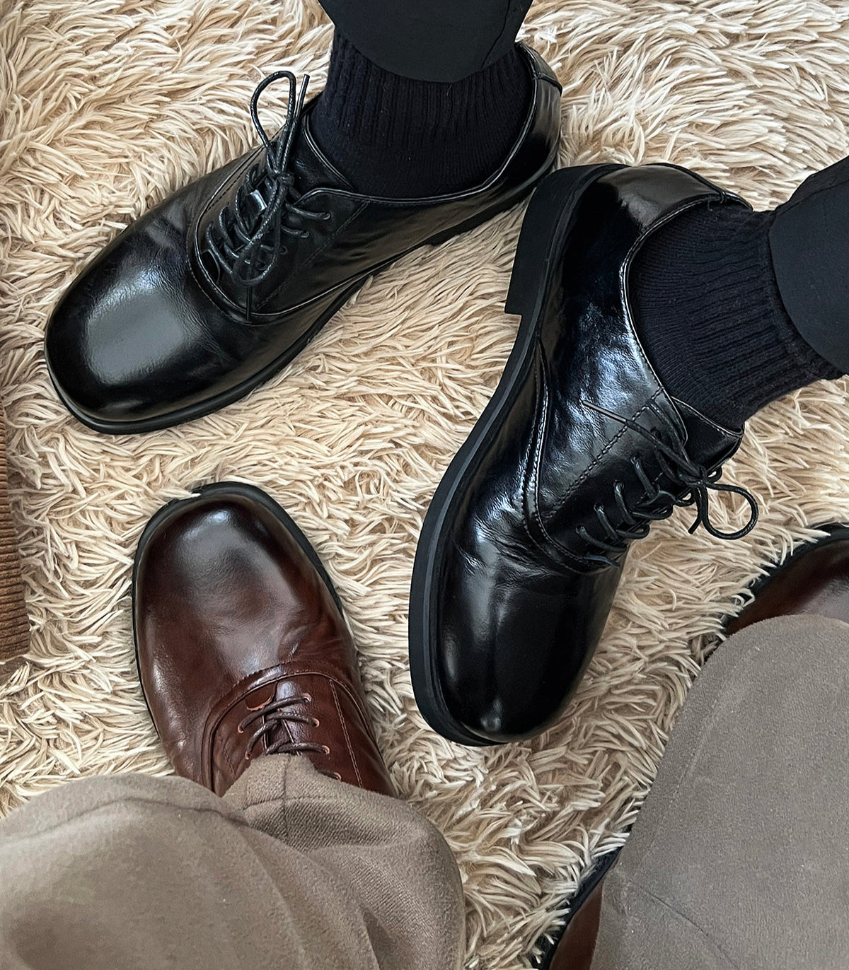 Leather Casual Derby Shoes