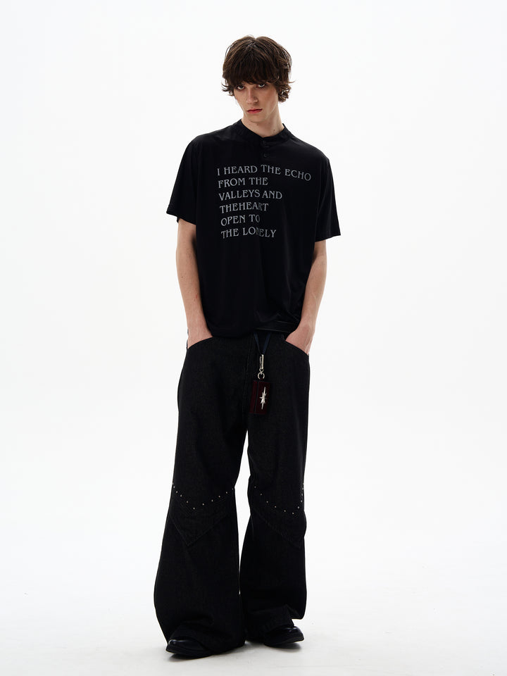 Henry Collar Short Sleeve Shirt