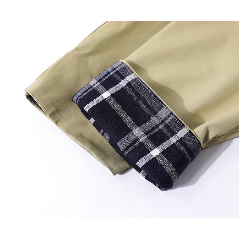 Rutig manschett lång smal trenchcoat 