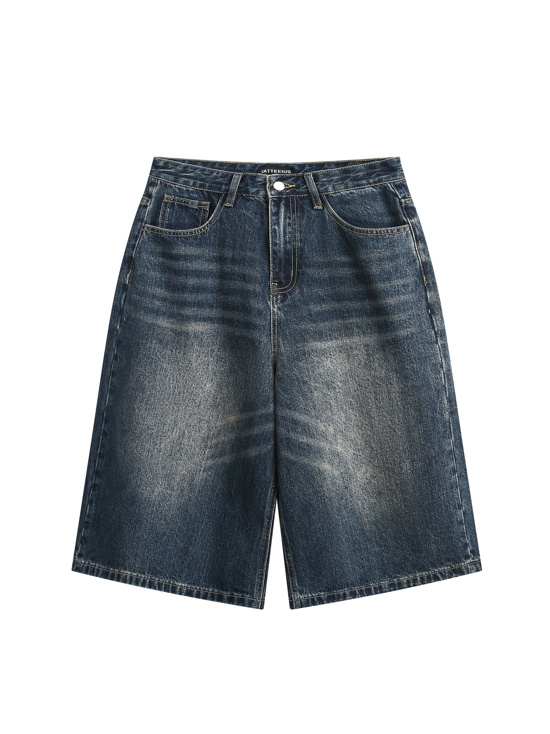 Gerade Denim Weite Shorts 