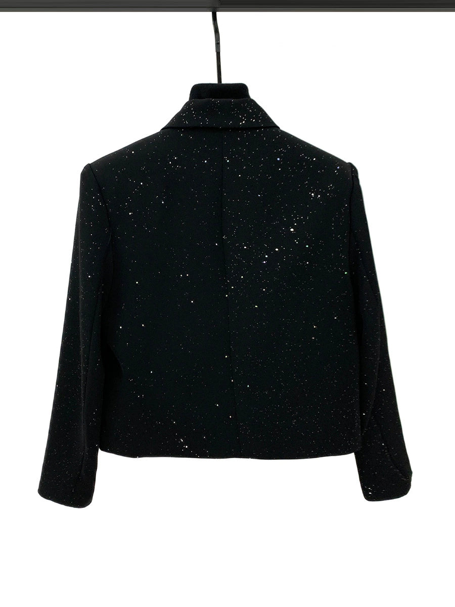 Tassel Zincir Yıldız Desenli Kısa Ceket 