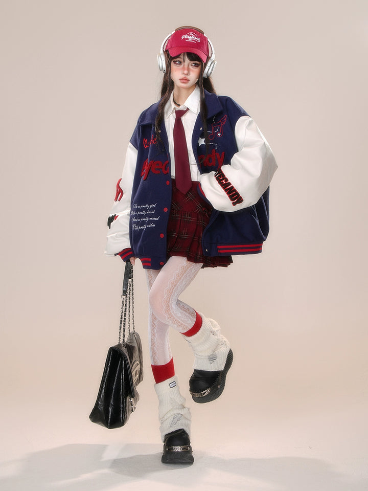 Embroidered Varsity Baseball Jacket