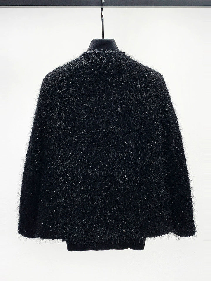 Wool Round Neck Tassel Jacket